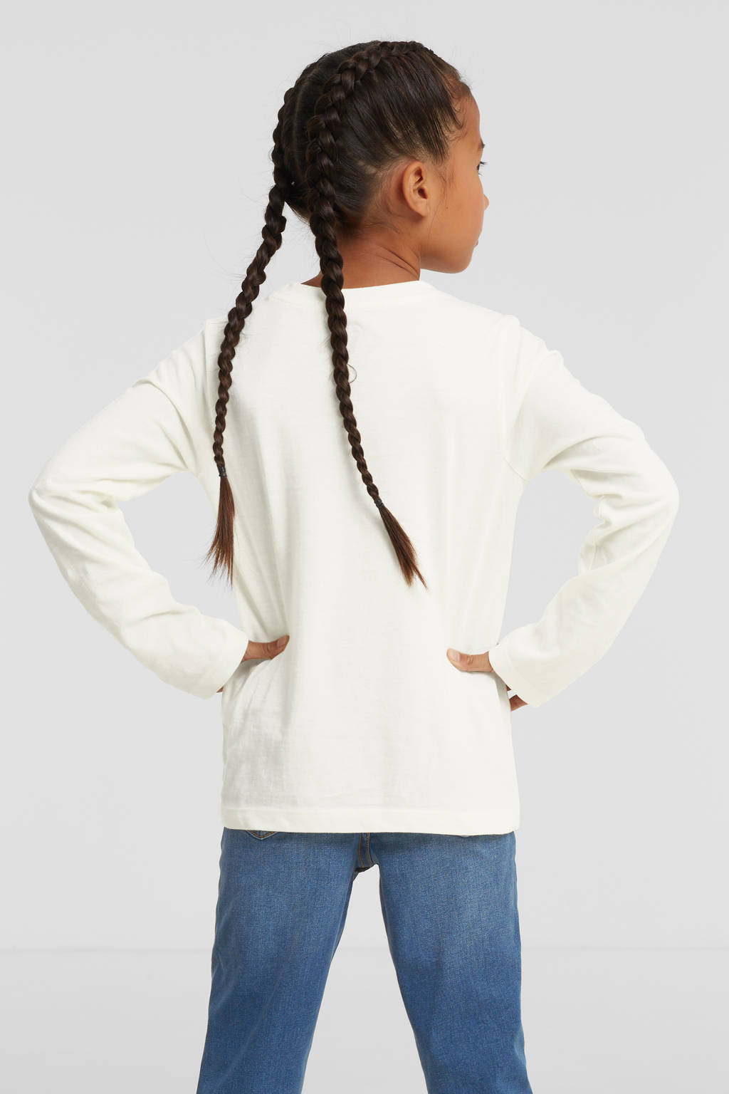 anytime longsleeve T-shirt wit