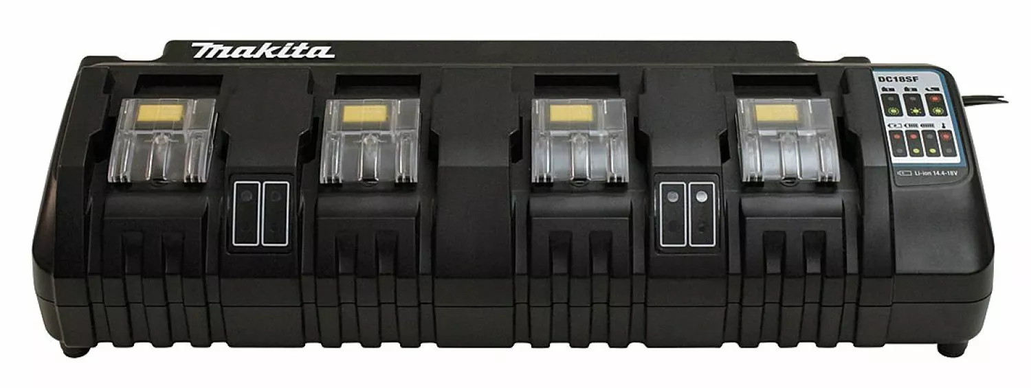 Makita DC18SF 14.4V - 18V Li-Ion Accu multilader - 4 accu's