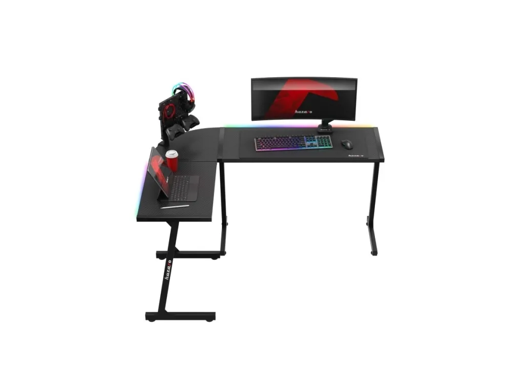 Huzaro Hero 6.0 Balck RGB gaming-skrivebord