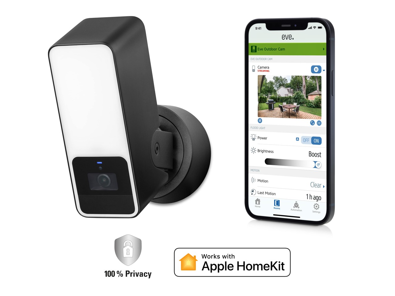 Eve - Outdoor Cam - Projektørkamera med Apple HomeKit Secure Video teknologi