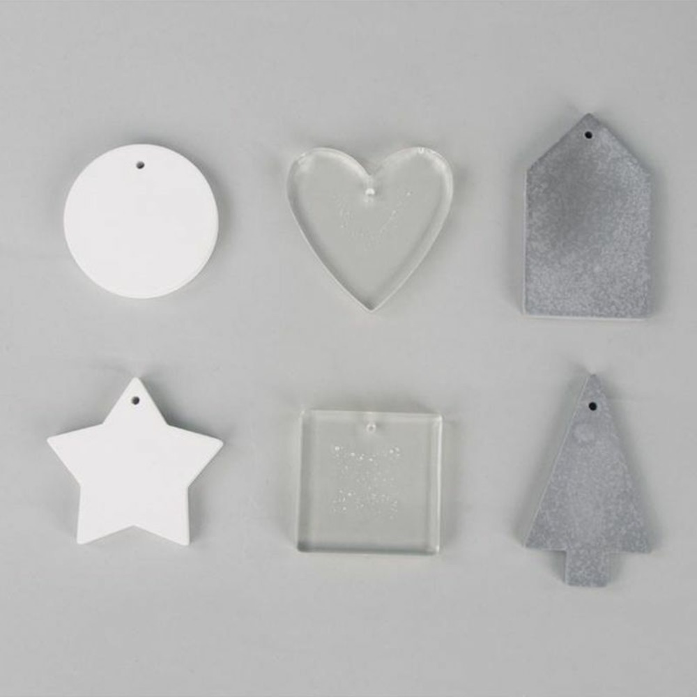 Moule en silicone 6 formes - maison, rond, carré, coeur, sapin, étoile