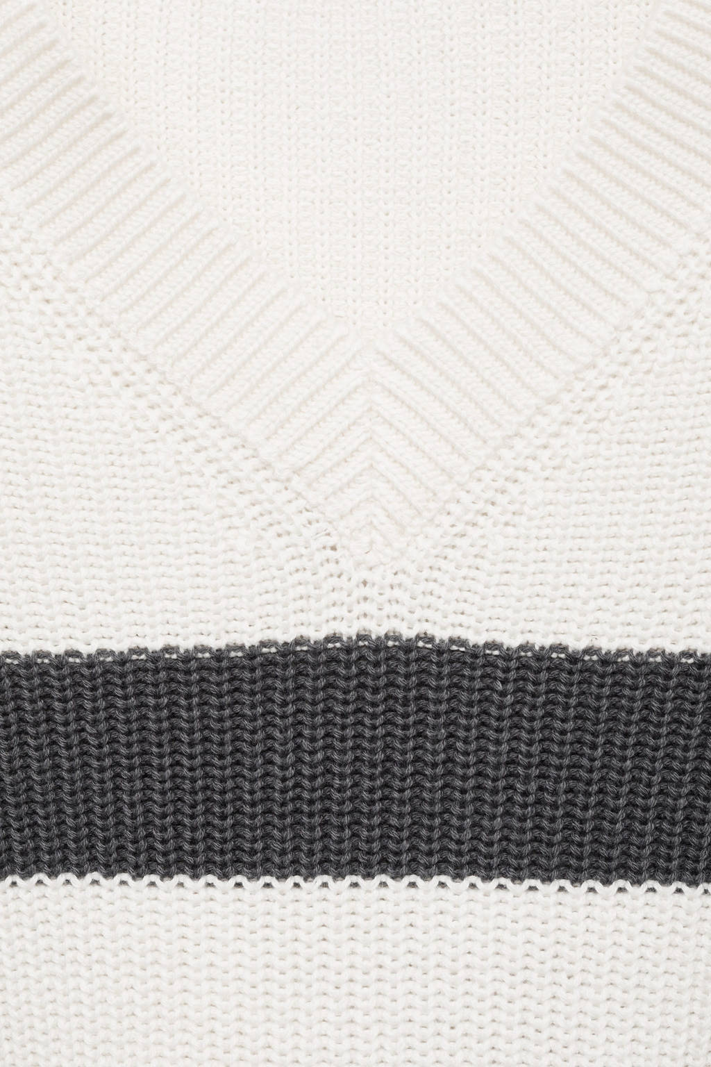 MANGO TEEN gestreepte trui naturel wit/grijs
