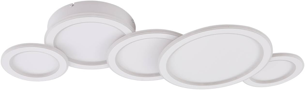 Lucande LED Deckenleuchte Diala dimmbar (Modern) in Weiß (5 flammig,) - Lampe Deckenlampe Wohnzimmerleuchte