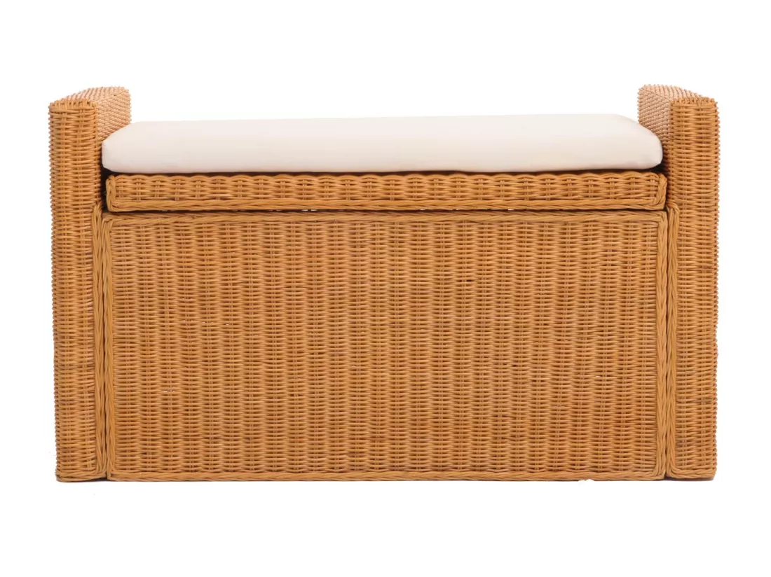 Coffre de rangement Genua Rattan, doré