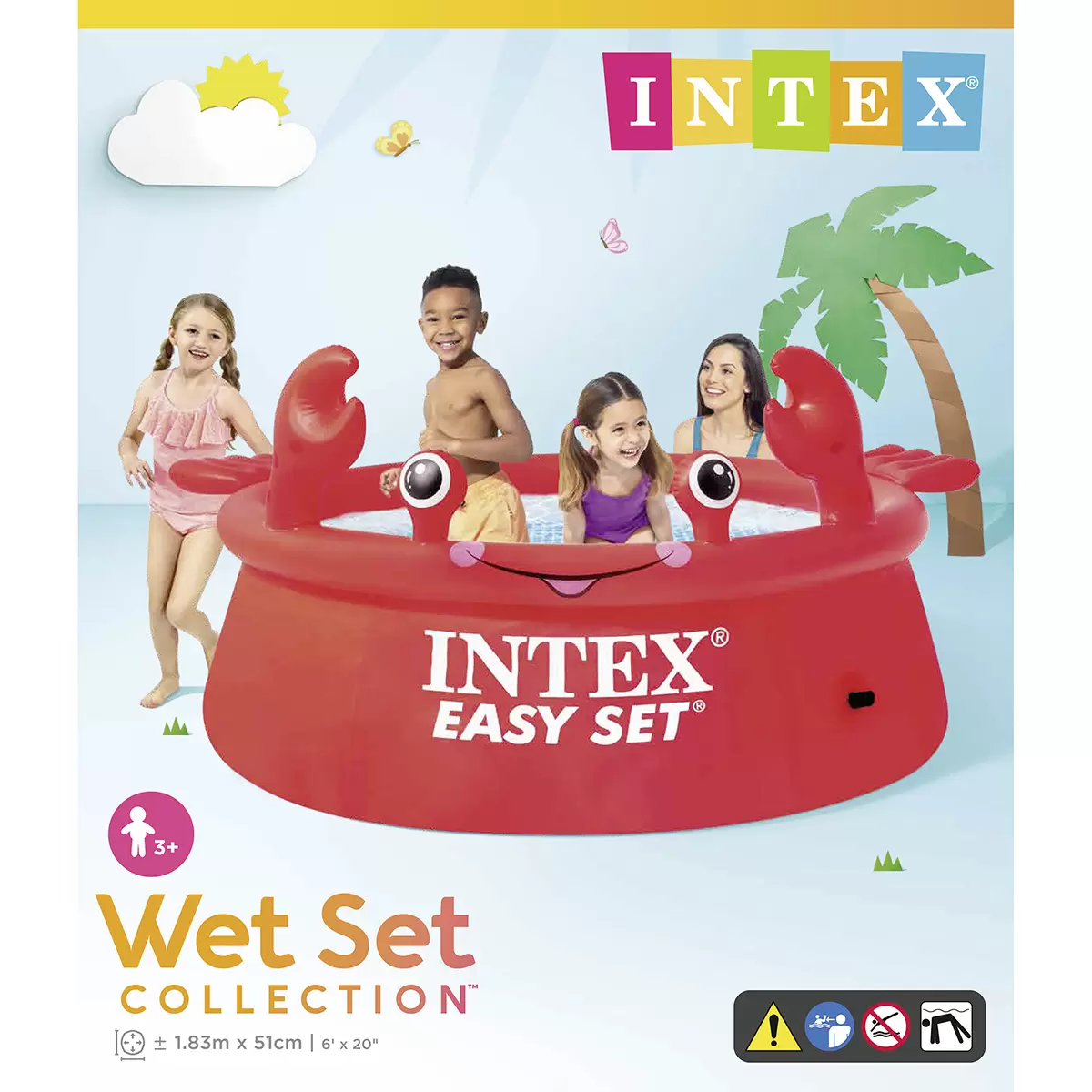 Happy Crab Easy Set Pool Intex Rot