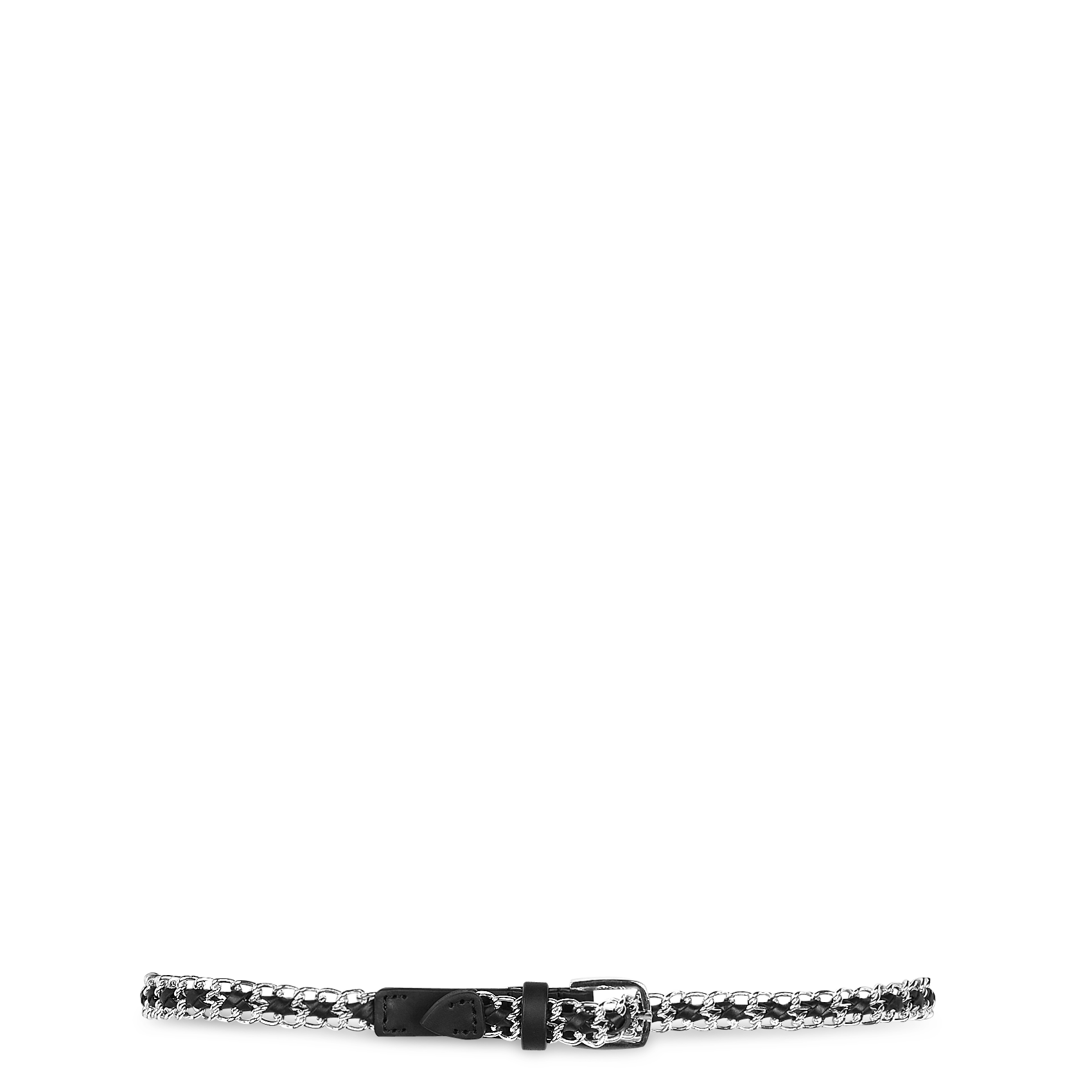 BROOKE - Ceinture en chaine et cuir| Argent