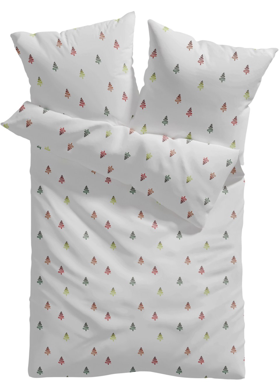 Parure de lit avec sapins