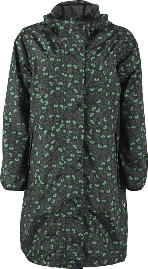 Danefæ Edith Rainjacket Black/khaki fleur