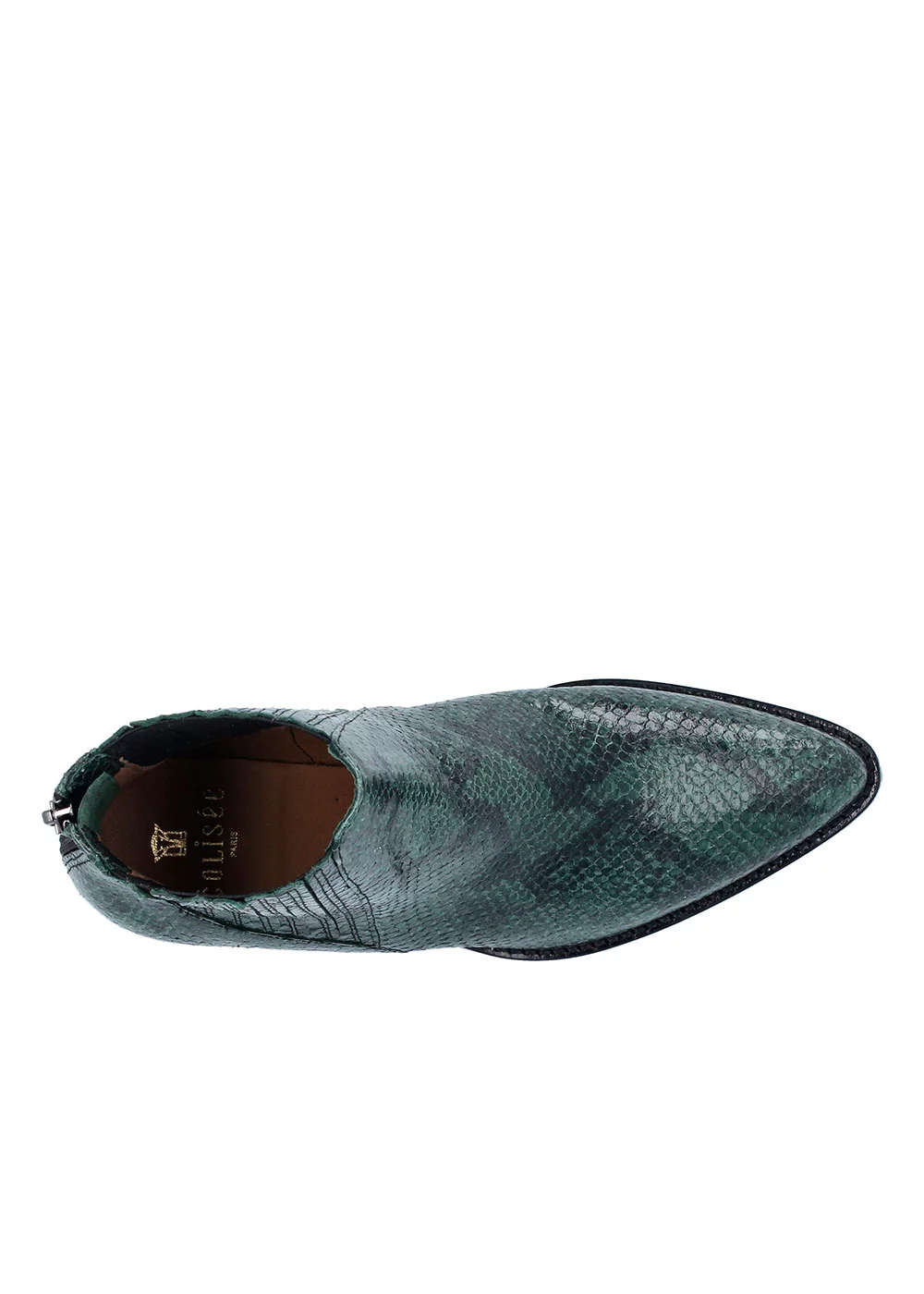 BOOTS ESRA CUIR IMPRIME PYTHON VERT