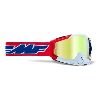 Masque cross FMF VISION POWERBOMB US OF A IRIDIUM 2022 - Bleu / Rouge