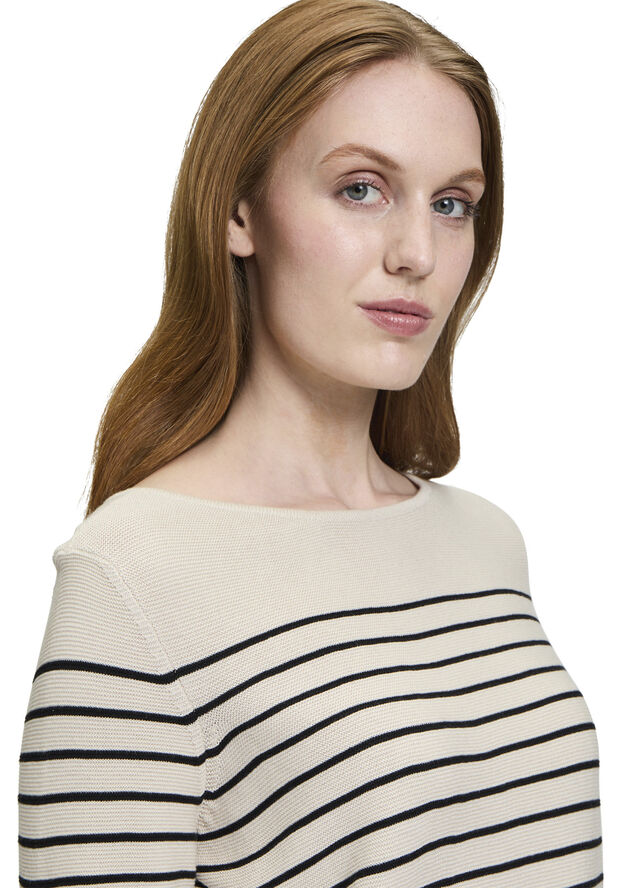 Betty Barclay Strickpullover Ku Patch beige/black