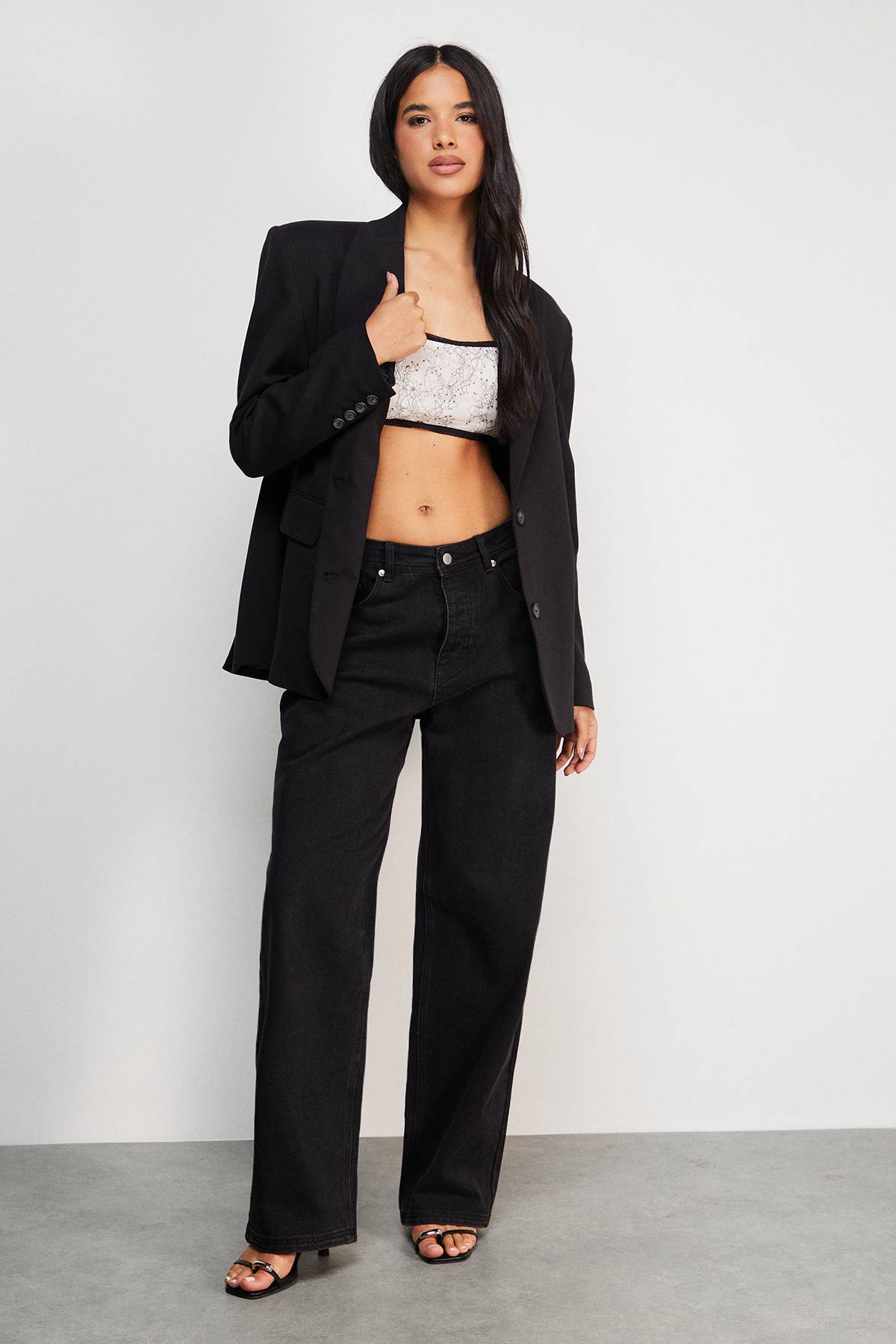 Warehouse Bralette en Dentelle à Encolure Carrée