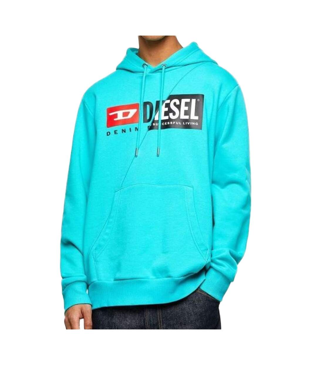 Sweat à capuche Turquoise Homme Diesel A00339