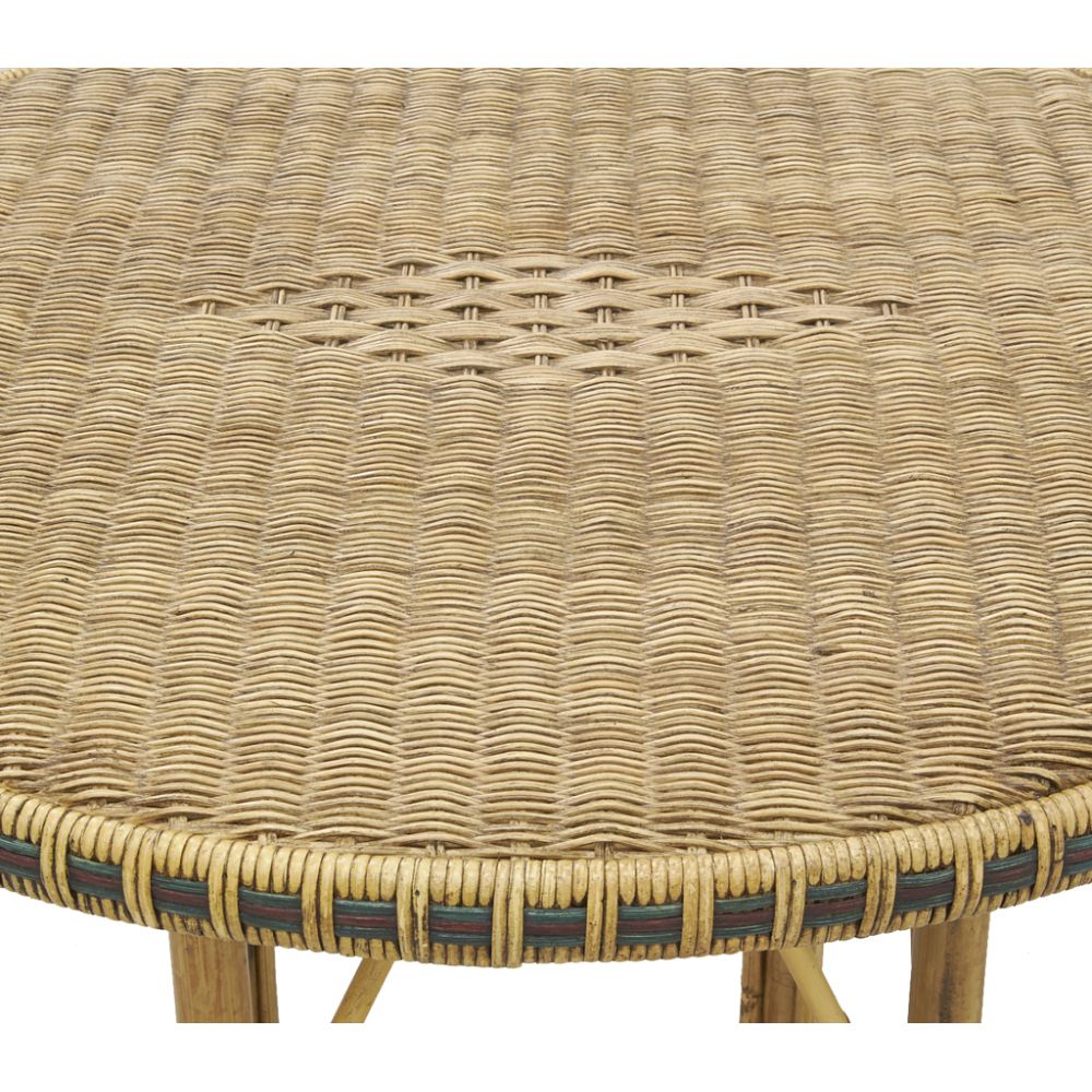 Table ronde en rotin patiné et coloré surabaya ø 120
