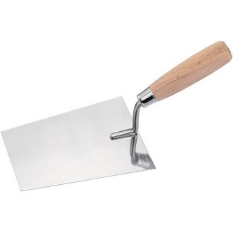 Truelle stucateur, poignée en bois