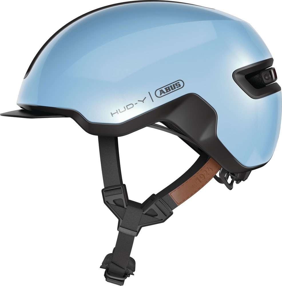 ABUS HUD-Y cykelhjelm LED Iced Blue