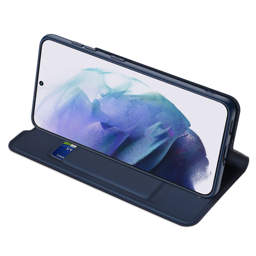 Samsung Galaxy S22 5G Flip Wallet Cover Leder Tasche - Dunkelblau