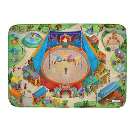 Hauck Toys for Fun Spielteppich Zirkus, Ultrasoft, 100 x 150 cm