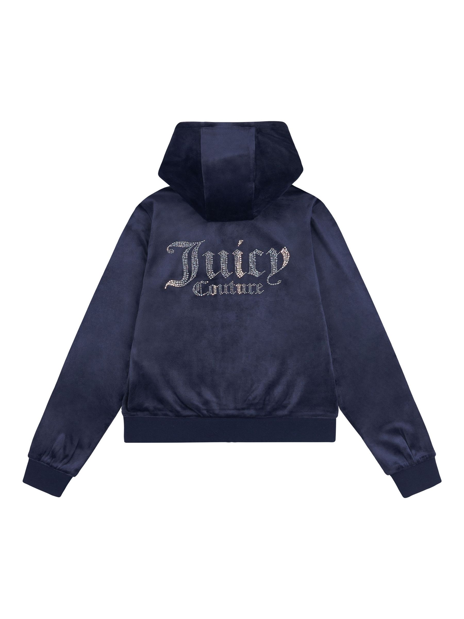 Lichtblauw - Juicy Couture ruitvormige hoodie met rits