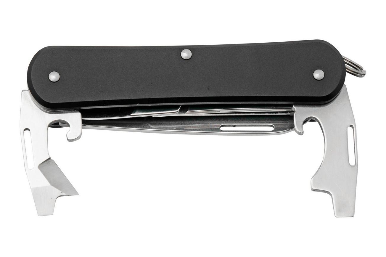 FOX Vulpis 5-Tools FX-VP130-SF5BK, N690co, Aluminium, Black, Zwitsers zakmes