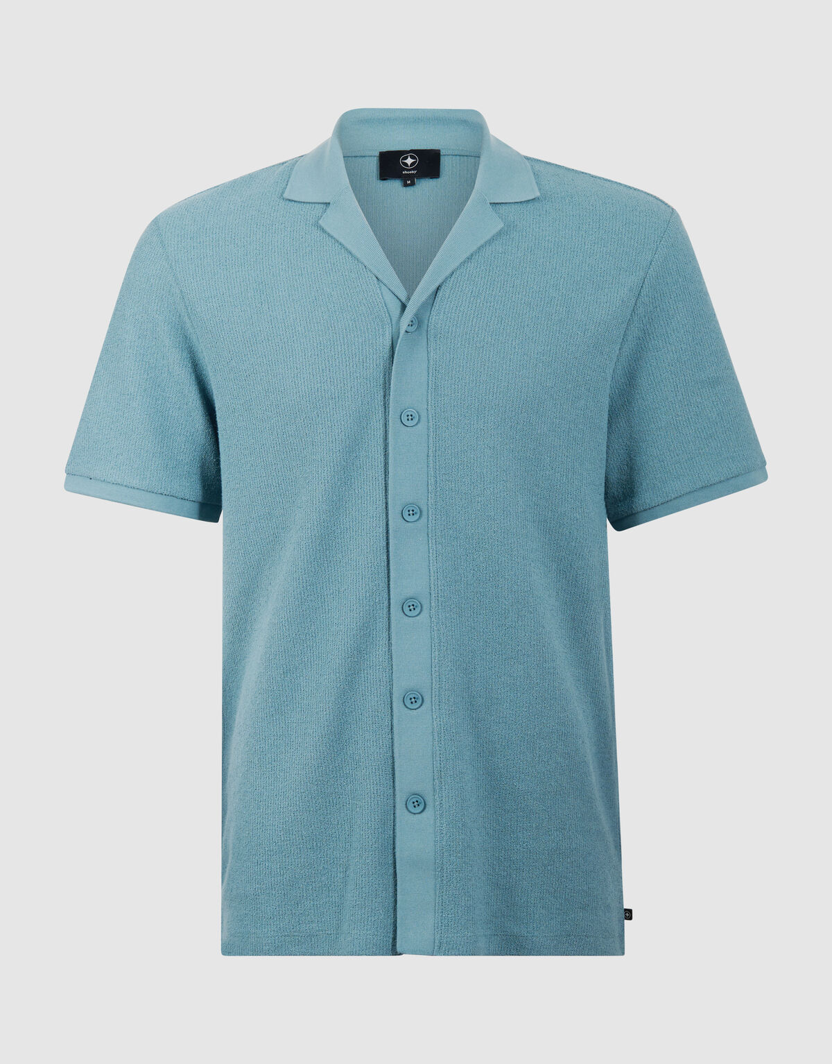 Gebreid Overhemd Blauw