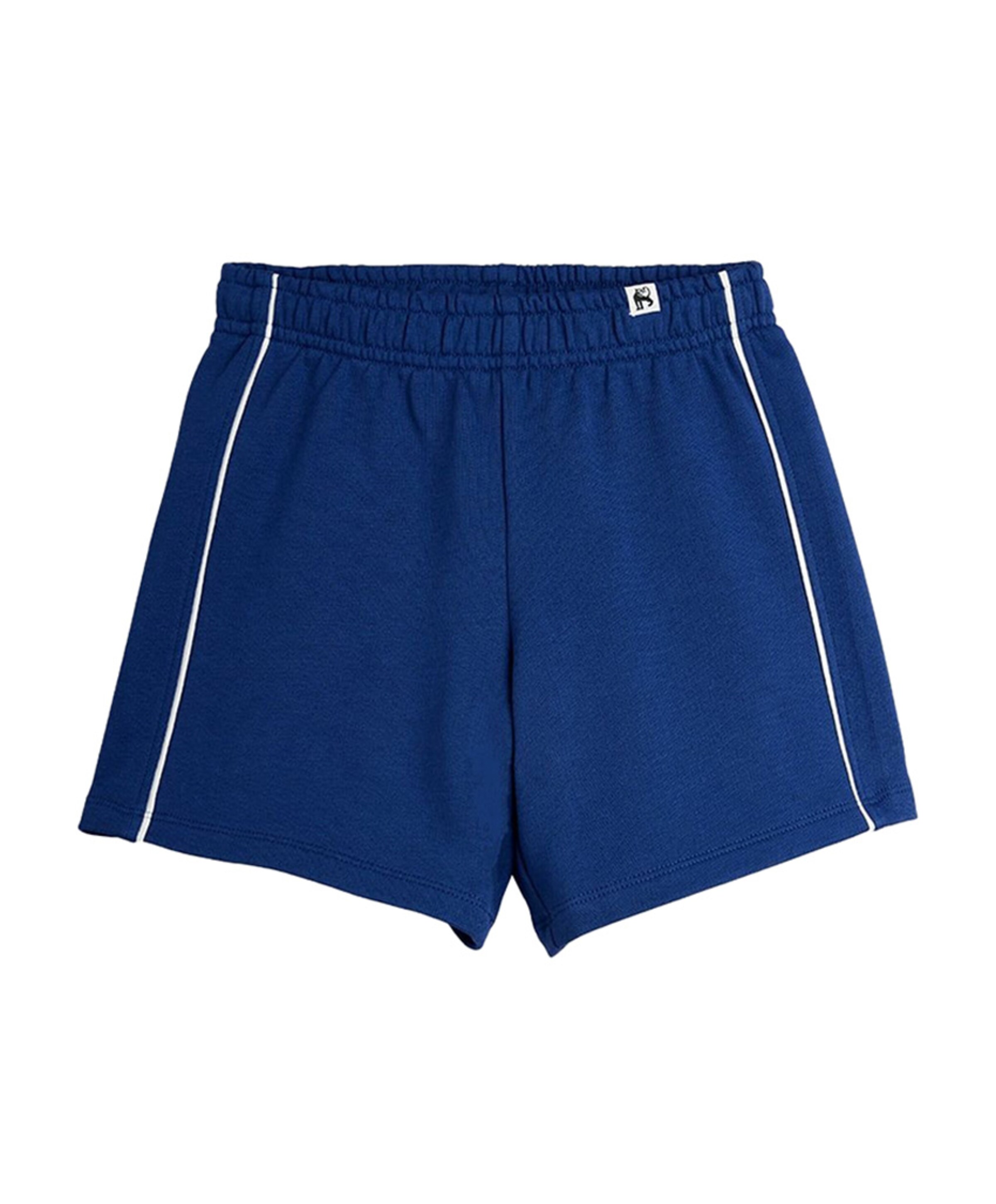 Mini Rodini Plain piping sweatshorts jongens korte broek blauw
