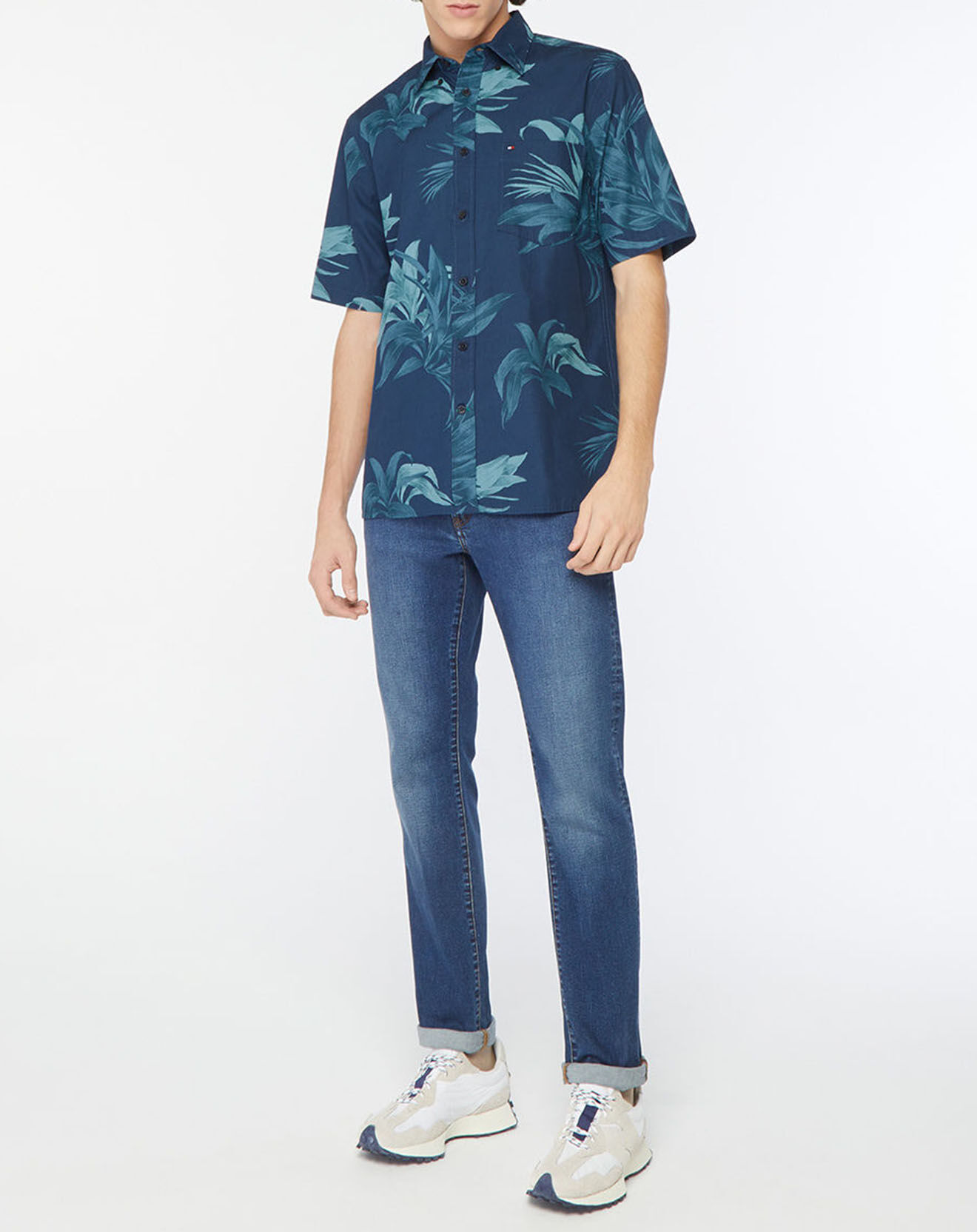 Tommy Hilfiger Chemise comfort Tropic Island bleu marine