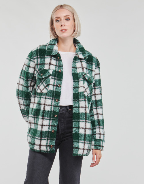Volcom - SILENT SHERPA JACKET Verde / Blanco