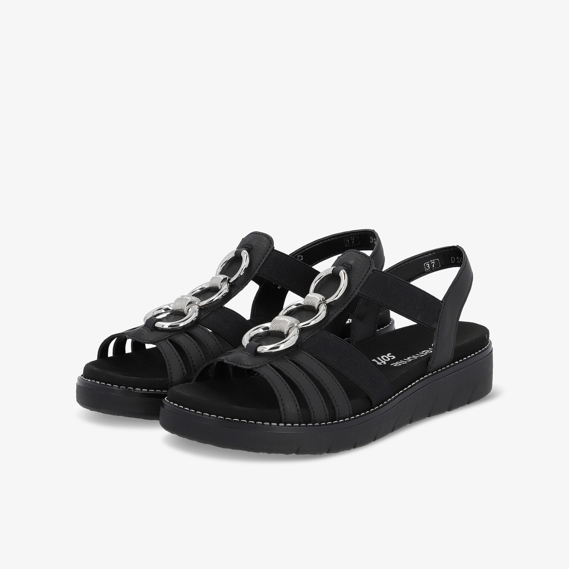 remonte Damen Sandalen schwarz