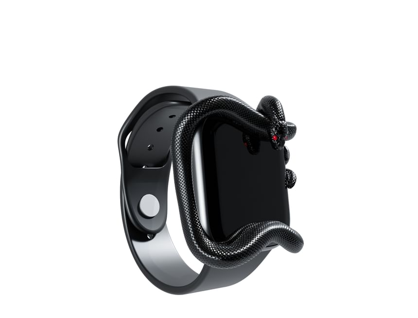 Krocalute - Slangen Apple Watch-band met beschermhoes
