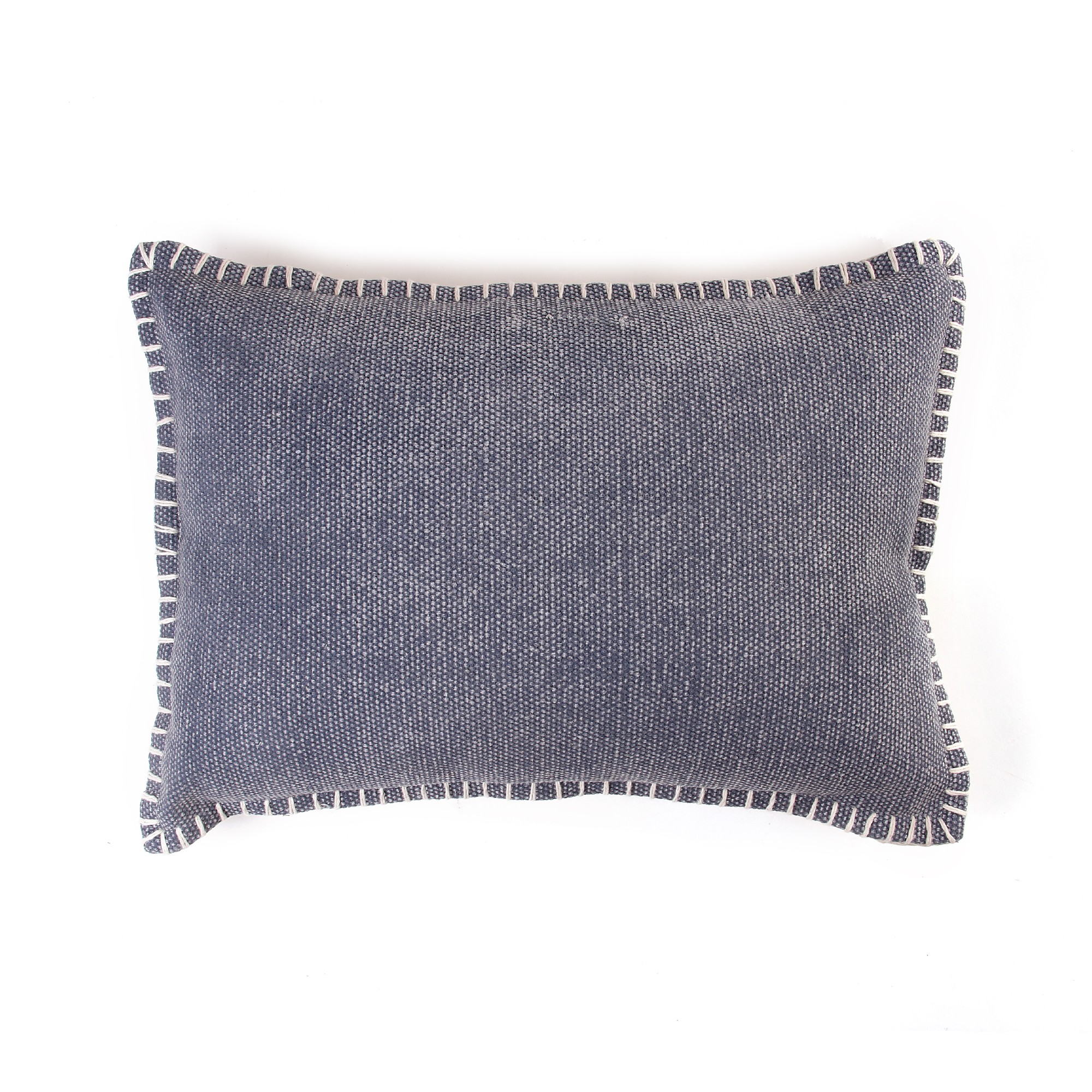 Kissen 'Austell', blau, creme, B 50 cm, H 35 cm von fischer's lagerhaus