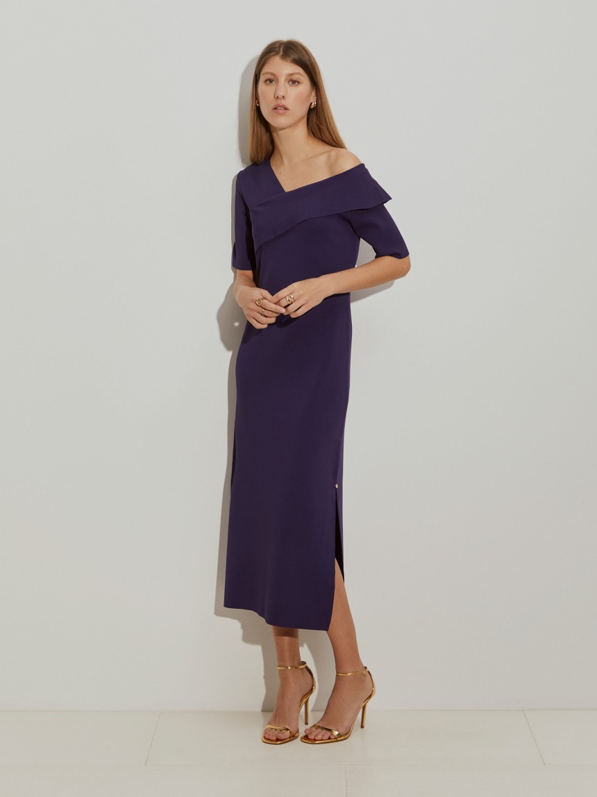 Vestido comprido em malha