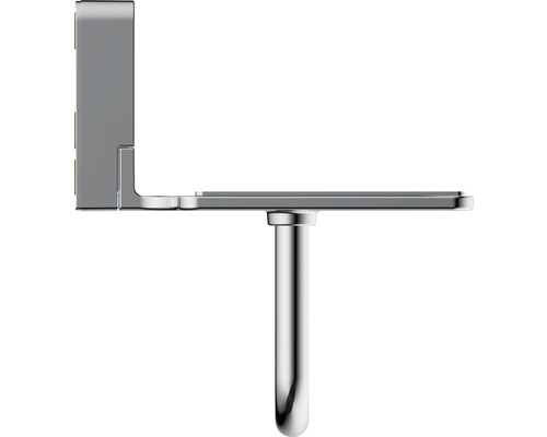 REIKA Ovaro toiletrolhouder met magnetische plank, verchroomd, zonder montageplaat