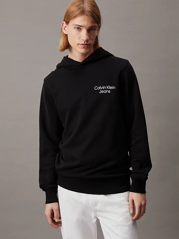 Moletom com capuz em tecido atoalhado estampado com logotipo.