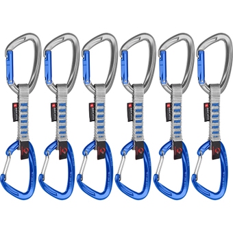Mammut Crag Keylock Wire 10 cm 6er Pack Express-Set Silver / Ultramarine