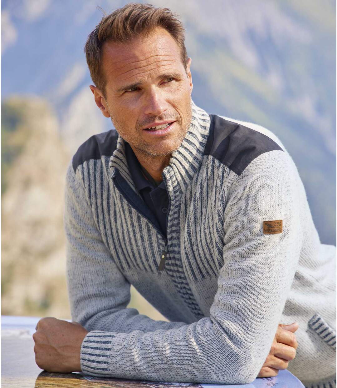 Gilet Tricot Zippé Atlas