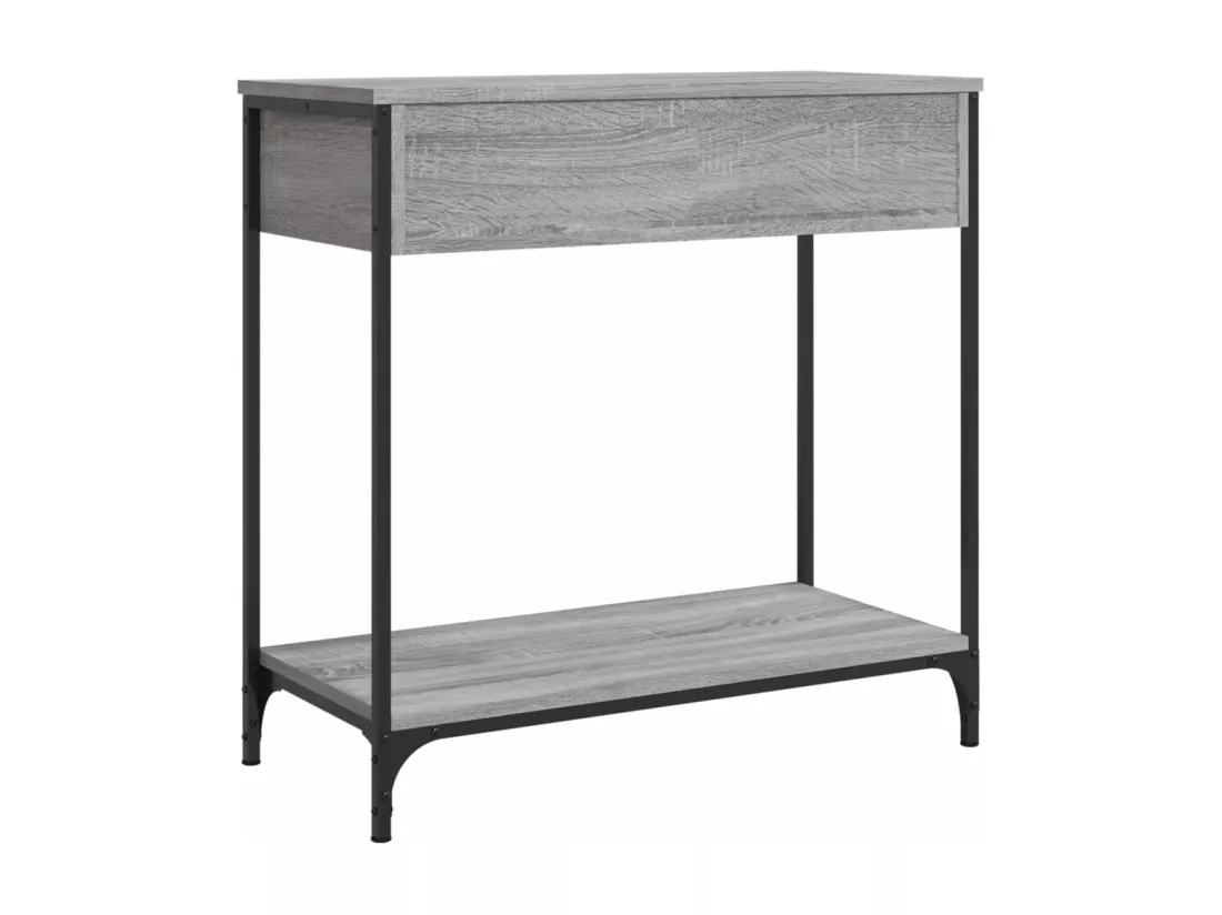 Table console sonoma gris 75x34,5x75 cm bois d'ingénierie