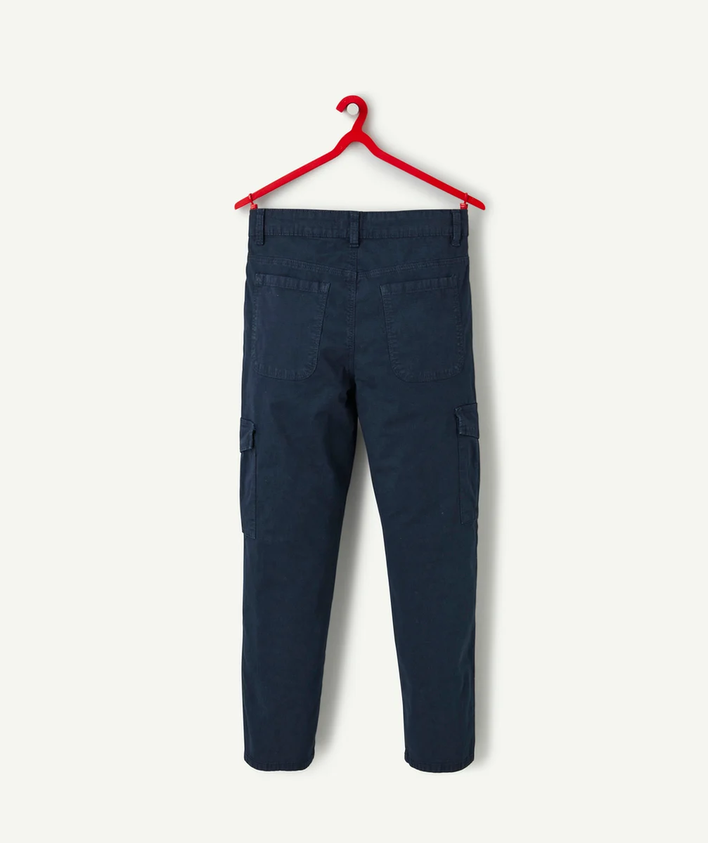 PANTALON CARGO GARÇON BLEU MARINE