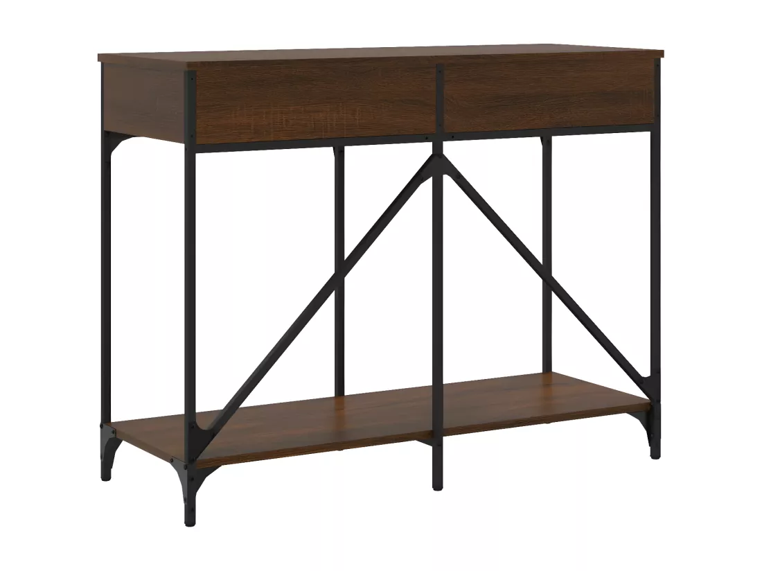 Table console chêne marron 100x39x78,5 cm bois d'ingénierie