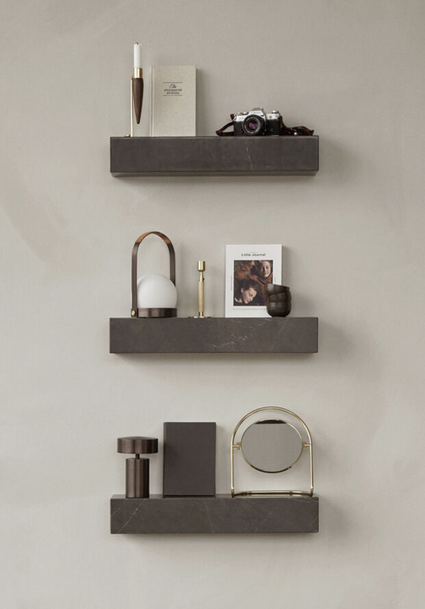 Audo Copenhagen Plinth Shelf, Brown, Grey Kendzo Grå