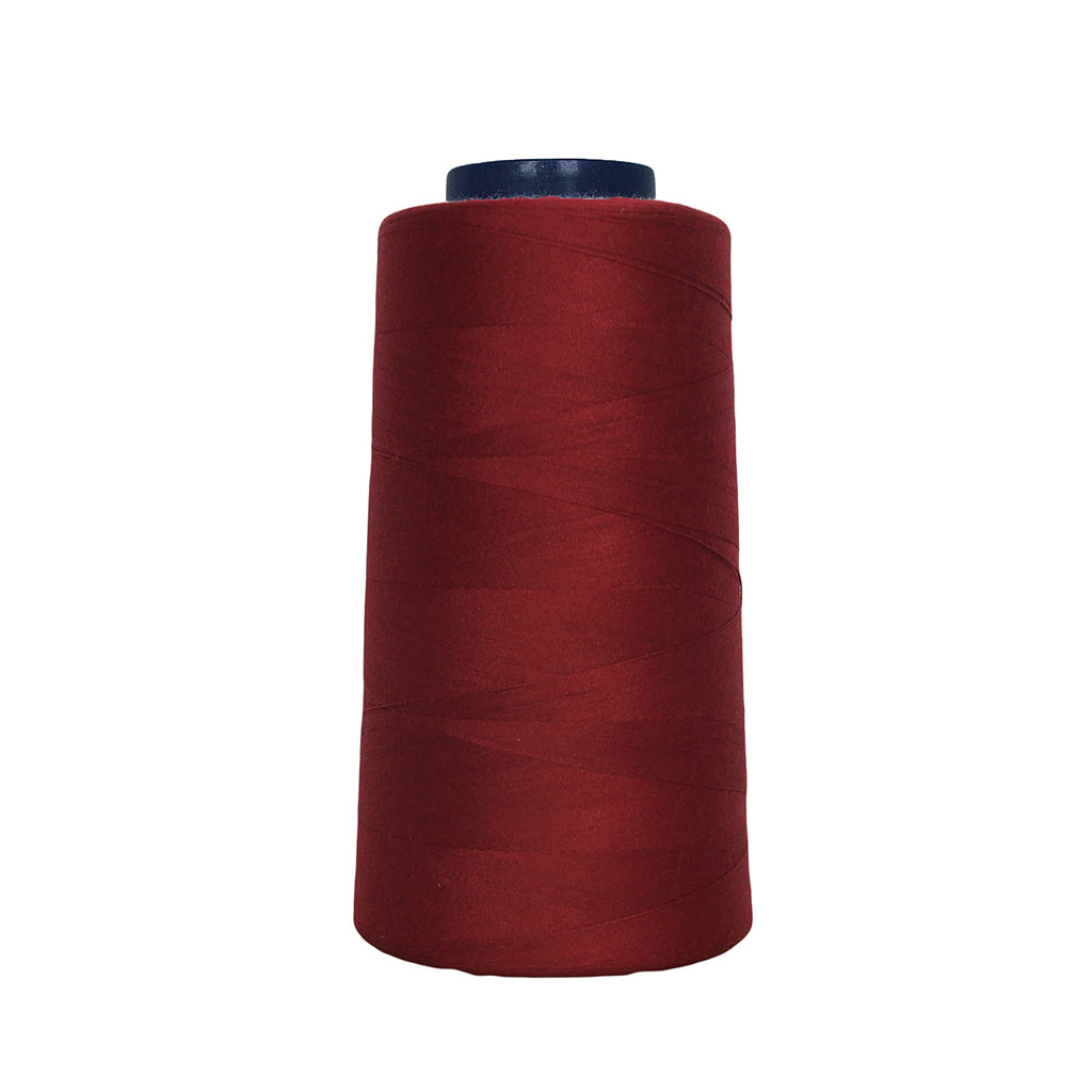 Cône de fil polyester bordeaux 2743m