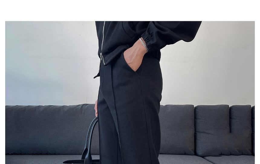 Okwano - Effen jack met rits / Rechte broek met gemiddelde taillehoogte