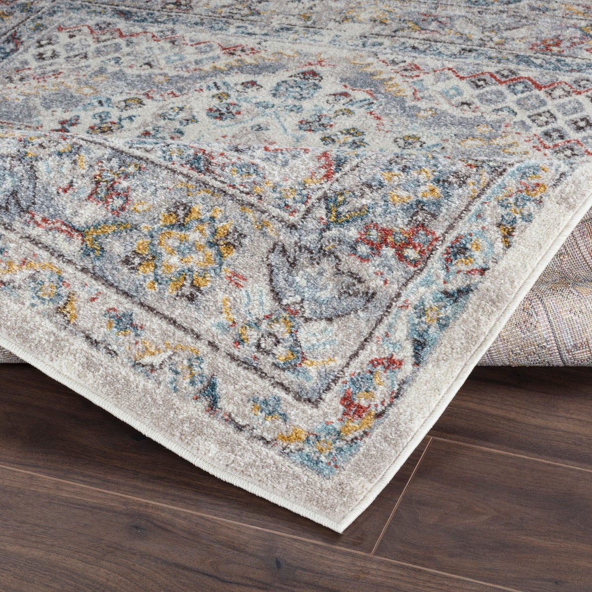 Vintage Oosters tapijt, veelkleurig/grijs, 200x275 cm, JADE