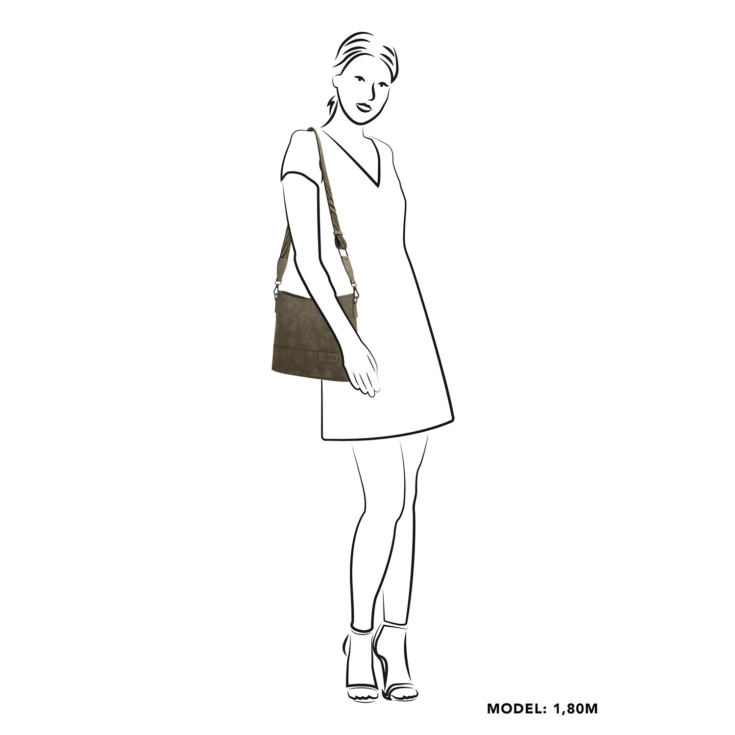 Zebra Trends Merel Crossover olijfgroen
