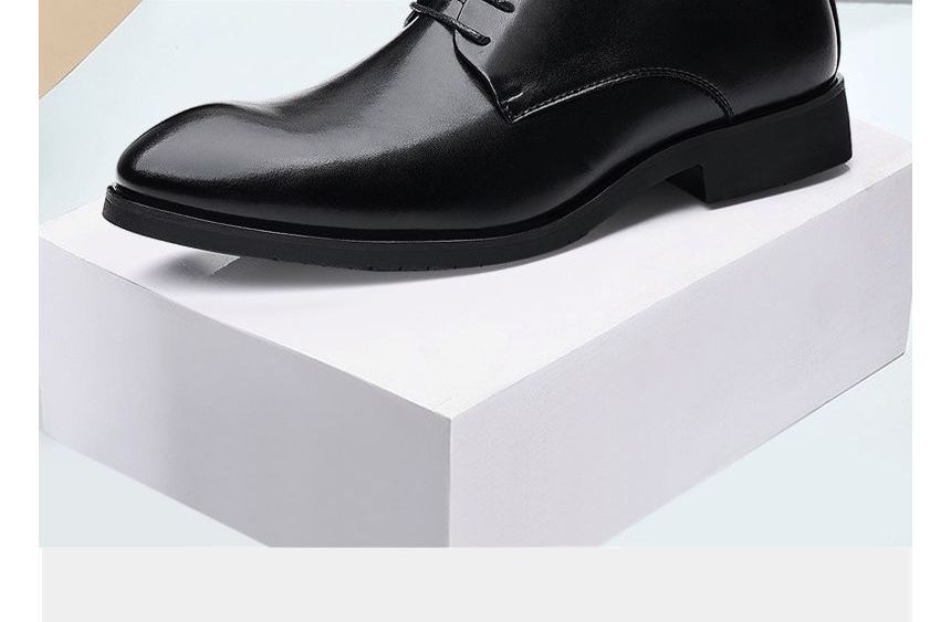 MISTER DUO - Puntige veterschoenen van imitatieleer