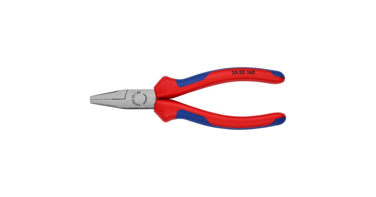 KNIPEXPlatbuigtang 20 02 160 grijptang  (Rood/blauw)