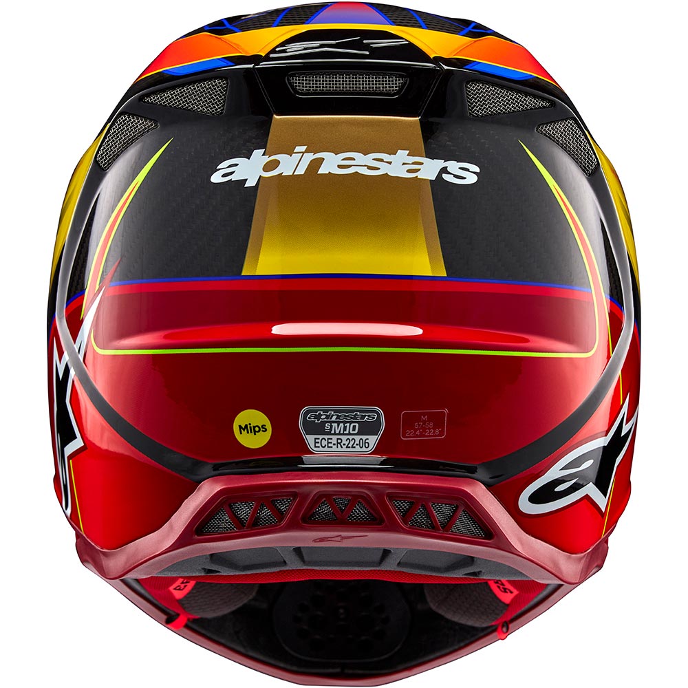 Alpinestars - Casque Supertech S-M10 Era Or / Noir / Rouge / Brillant