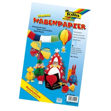 Folia Wabenpapier, 3 Bogen