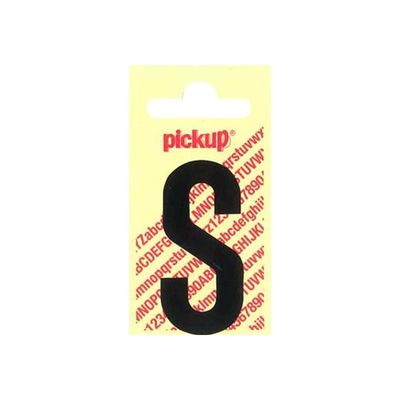 Pickup - Étiquette autocollante - 150 mm - Lettre S - noir mat