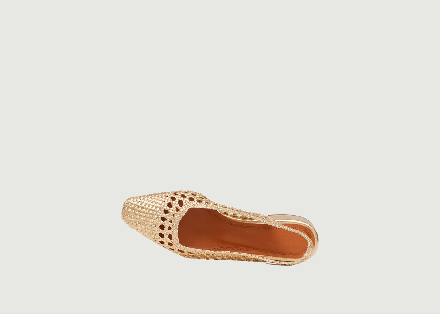 Ballerines slingbacks en cuir tressé Nova Tarragona Souliers Martinez
